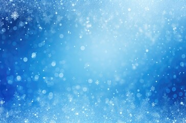 Obraz premium Blue background with white snowflakes