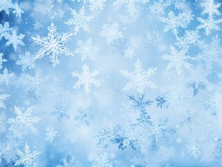 Blue background with snow flakes
