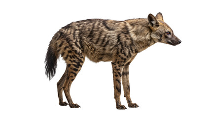 Fototapeta premium Aardwolf with white background