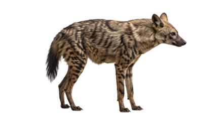 Aardwolf with white background