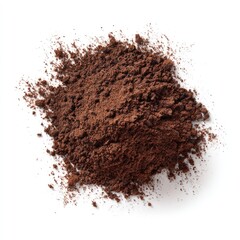 Dark brown powder pile on white (1)