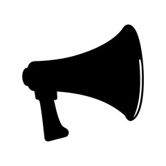 Campaign icon vector, megaphone silhouette