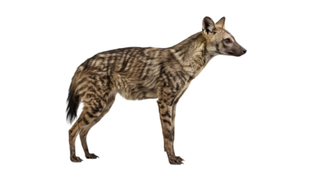 Aardwolf with white background