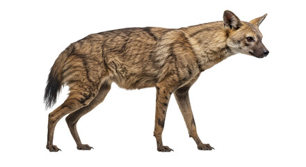 Fototapeta premium Aardwolf with white background