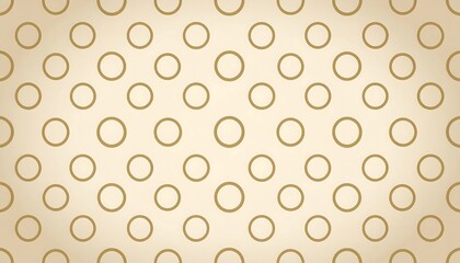 A repeating pattern of outlined circles in a light beige tone creates a subtle, elegant design.