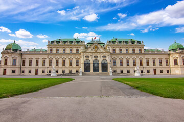 Obraz premium View of the Belvedere palace in VIenna, Austria
