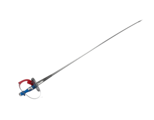 Fencing epee sword icon isolated on a white background.