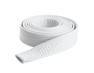 Martial arts belt icon isolated on a white background.