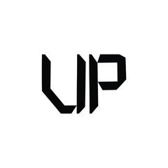UP monogram logo design letter text name symbol monochrome logotype alphabet character simple logo