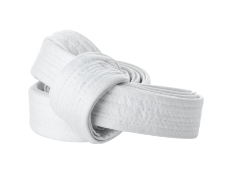 Martial arts belt icon isolated on a white background.