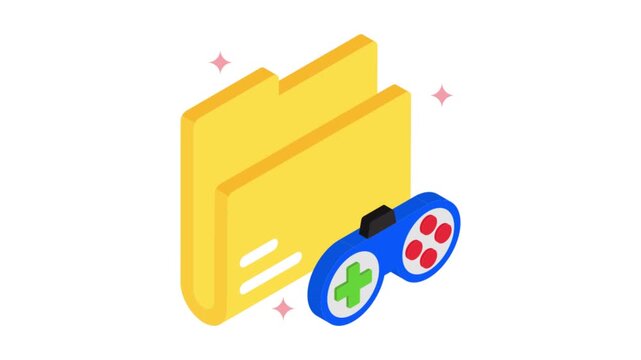 Game Folder isometric animation MP4 file