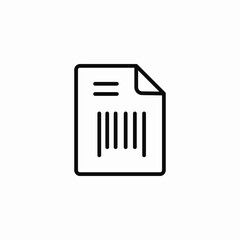 document barcode icon sign vector