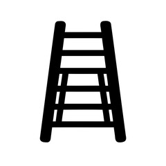 ladder icon silhouette vector