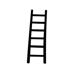 Ladder silhouette, ladder icon vector