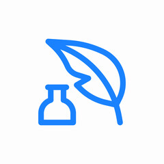 quill ink writing icon sign vector