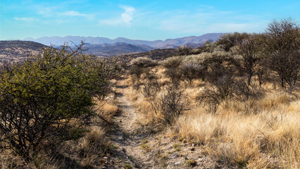 Paysage montagneux en Namibie