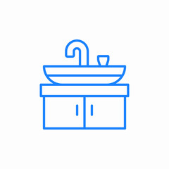 sink wash furniture icon sign vector