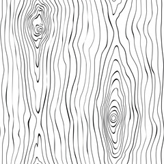 Seamless wood texture, wood plank, black lines on white background, vector design