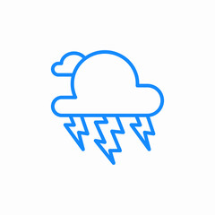 thunder lightning icon sign vector