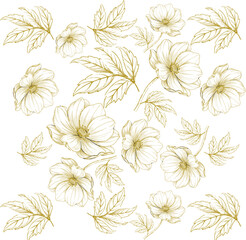 Seamless Pattern Floral desing Blossom , suitable for textile fabric background