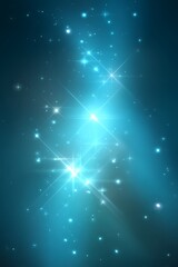 Cute cartoon star background with glowing white stars shining in dark blue sky, minimalistic design with simple shapes, dreamy light effect, playful animated style for creative design.