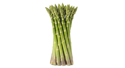 Fresh green asparagus isolated on transparent background, a healthy and nutritious vegetable
