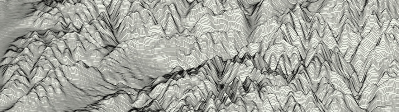 Topographic map. Geographic mountain relief. Abstract lines background. Contour maps. Vector illustration.