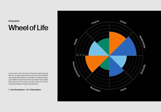 Wheel of Life Infographic Template  with Bold Colors