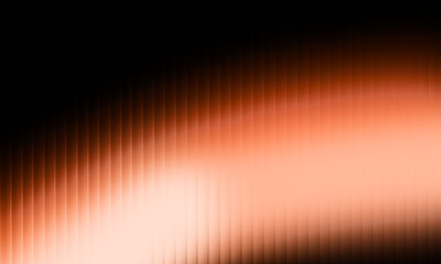 Glowing white and orange glass gradient with soft yellow tones on a black background. The composition features a smooth, shiny surface with a sense of motion and depth. Modern glass striped wallpaper