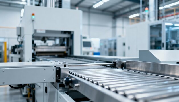 Automated Production Line in a Modern Factory: Streamlining Manufacturing Processes for Efficiency and Precision