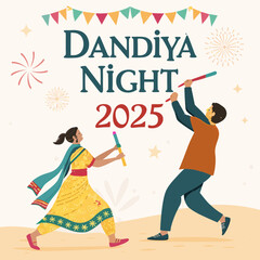 Celebrate vibrant Dandiya Night 2025 with joyful dancing and festive spirit!
