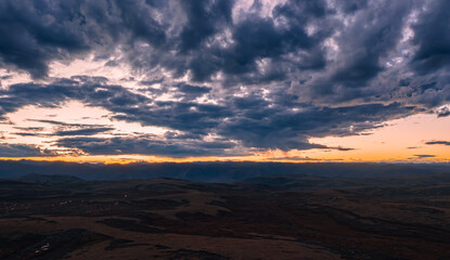 sunset in the clouds