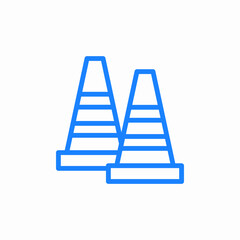 cone road icon sign vector