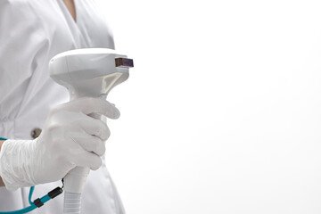 Lumecca device with intense pulsed light IPL technology for photorejuvenation in hands of...