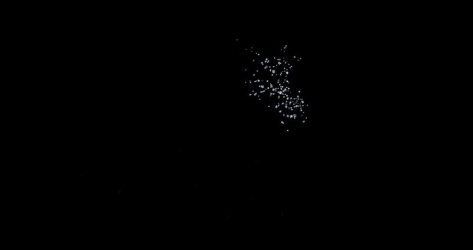 snow explosion hit effect on black background