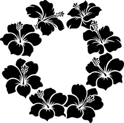 Wreath made of hibiscus flowers