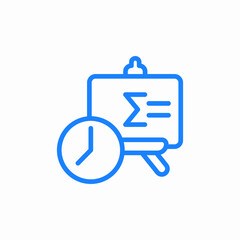 lecture schedule icon sign vector