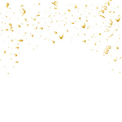 GOLDEN CONFETTI AND PARTY TINSEL FALLING.eps