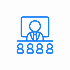 meeting training icon sign vector