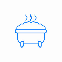 steaming food container icon sign vector