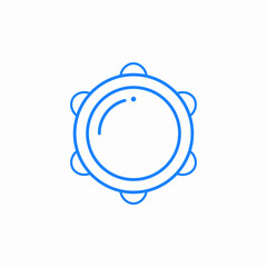 tambourine outline drawing icon sign vector