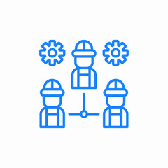 teamwork gear collaboration icon sign vector