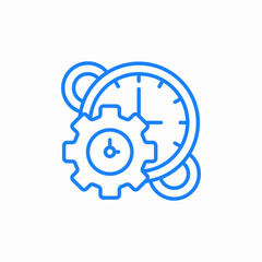 time gear system icon sign vector