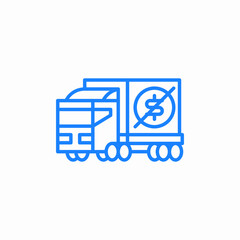 truck money protection icon sign vector