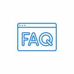 website faq section' icon sign vector