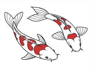 coloring page line art the utsun fish black vector bundle