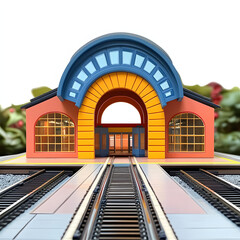 Modern colonial home exterior features a beautiful gray porch with a garden. New England style house with a wall and yard. Exterior view of a house with a porch and balcony.