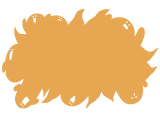 おばけハロウィンフレーム　背景なし　オレンジ