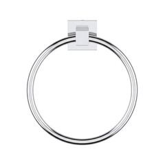 Modern chrome towel ring for a bathroom