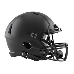 Fototapeta premium Matte black american football helmet isolated